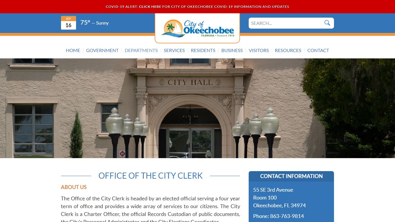 Departments > City Clerk | City of Okeechobee